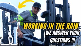 Hose Repair in the Rain, CAT Generators, and We Answer your Questions!!! - Forklift Service Calls!