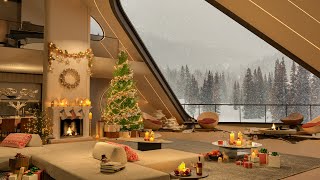 Luxurious Christmas Jazz 2025 |🎅 4K Penthouse Serenity with Soothing Holiday Melodies 🎄