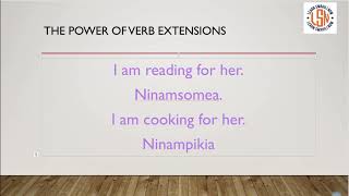 The Power of Swahili verb extensions