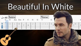 Beautiful In White - Guitar Solo Tab Easy