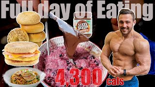 Full Day of Bulking (4300 Calories) | Bulking Tips: How to increase your appetite | Deadlift Day