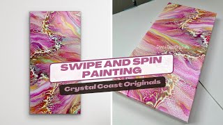 Burst of Spring! Colorful Flowers Inspired Abstract Swipe and Spin Fluid Art Acrylic Pour Painting