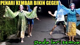 Prank penari sinden kembar bikin ulah || bikin panik auto kocar kacir || ghost prank