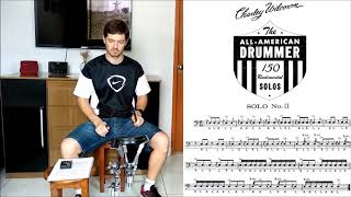 Solo Nº11 - Charley Wilcoxon - The All-American Drummer - 150 Rudimental Solos