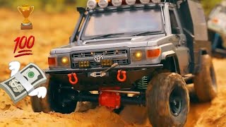 Sudden accident, emergency rescue Trx-4 Dodge trailer rescued two Lc70 Canopy camper #rc