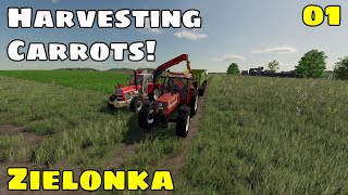 Harvesting carrots for the first time! - Zielonka Ep 1 - Farming Simulator 22 Premium Expansion