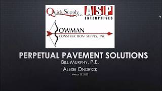 Perpetual Pavement Webinar