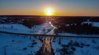 Закат в д.  Красное Село г.о. Шаховская