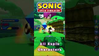 Sonic Speed Simulator - All Espio Characters (Roblox)