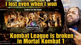 Kombat League is broken in Mortal Kombat 1. I lost even though I won