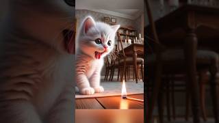 Cute Kitten can't celebrate his birthday #kitten#cutecat#cat#shorts #catbirthday