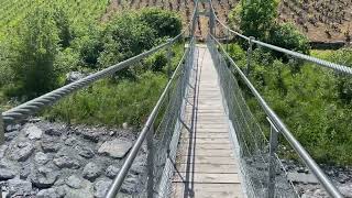 Pont suspendu 2 de Chamoson - Hängebrücke bei Sion (Wallis, Schweiz)