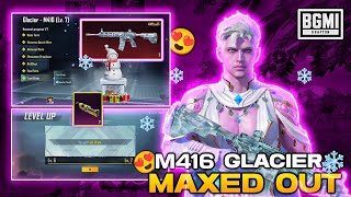 FINALLY I UPGRADE MY M416 GLACIER ❄️🤩 | M416 GLACIER UPGRADE TO LEVEL 7 | GLACIER M416 UPGRADE |BGMI