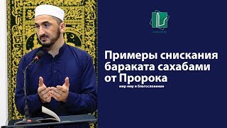 Примеры снискания бараката сахабами от Пророка ﷺ