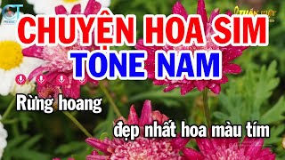 Karaoke Chuyện Hoa Sim Tone Nam ( Cm ) Nhạc Sống Mới | Karaoke Tuấn Kiệt