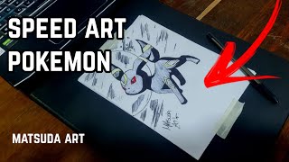 Desenhando pedido dos inscritos 😎 #pokemon #artchallenge #speedart