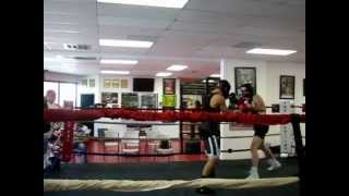 Romanian prospect RONALD GAVRIL sparring at the HIT FACTORY GYM in Las Vegas, June 2012