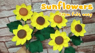 sunflower from felt very easy