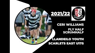 LLANDEILO YOUTH 2021/22  - CERI WILLIAMS - FLYHALF/SCRUMHALF