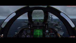 20180122 First Carrier Landing using Aerosoft F-14 Tomcat v3 in P3D4