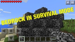 How To Get Bedrock In Survival Mode MCPE