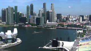 Singapore city skyline seen from the Singapore Flyer