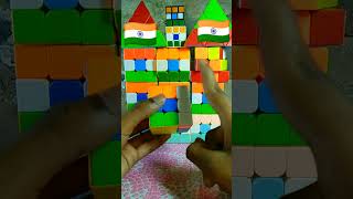 How to make Indian Flag On Rubik's Cube🇮🇳 #shorts #ytshorts #india #song #rubikscube #viralshort 🇮🇳