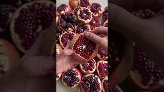 The Most Relaxing Pomegranate fruit cutting technique #fruit #fresh #satisfying