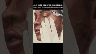 여자 얼굴 면도(스킨 플래닝) & 피부 케어 애니메이션 Woman Face Shaving(Dermaplaning) & Skin Care Animation #Shorts #쇼츠