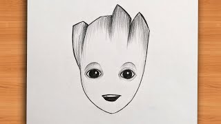 I am Groot | Drawing for beginners| Easy drawing tutorial | Avengers drawing