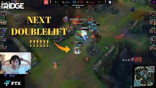 Doublelift Reacts To Danny Insane 1vs5 outplay - 100T VS EG