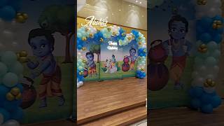 Birthday Decoration | Krishna theme birthday decoration #decoration #birthday #balloondecor #shorts