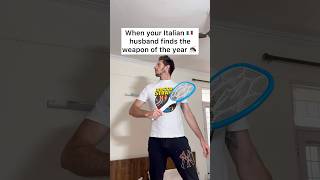 Watch out mosquitoes, Mr. Parmigiano is in town armed with a racket and a mission! #shorts #indian