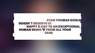 @PageGosling Ryan’s Birthday Project