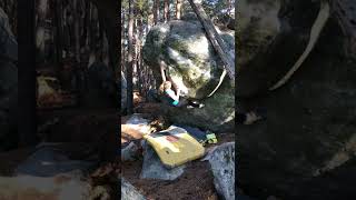 Tomahak/Lapin Cinette 7A, Fontainebleau bouldering