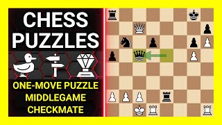 Chess Puzzles to Practice. Themes: One-move puzzle, Middlegame, Checkmate. Learn Chess