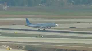 Arkia Airlines Embraer 175 landing under alert runway 12 at Ben Gurion  airport-Israel