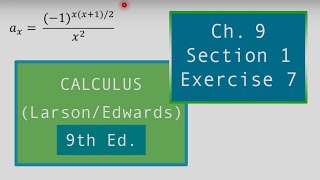 Calculus, 9th Edition (Larson/Edwards), Chapter 9, Section 1, Exercise 7 Solution