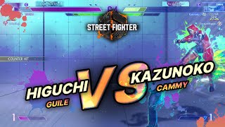 SF6 → Higuchi (Guile) vs Kazunoko (Cammy) - Street Fighter 6