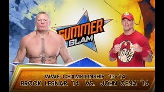 WWE CHAMPIONSHIP | Brock Lesnar vs John Cena | Summer Slam