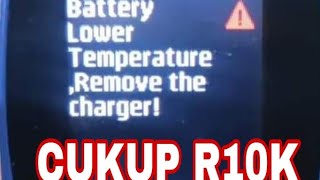 Battery lower temperatur,Remove the charger