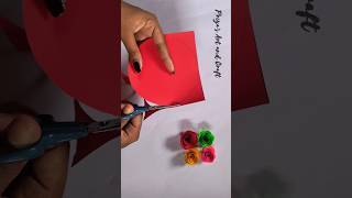 Easy paper flower making craft #youtubeshorts #shorts #viralvideo #diy