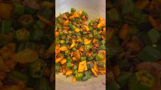 Aloo bhindi #shorts #youtubeshorts #indianfood #cooking #recipe #bhindi #aloobhindi #desi #sabji