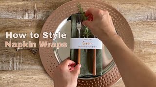 How to style a wedding napkin for place settings