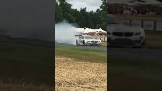 BMW Z4 GT car does burnout at Goodwood FOS