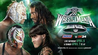 Rey Mysterio & Dragon Lee vs Santos Escobar & Dominik Mysterio - WrestleMania XL - WWE 2K24