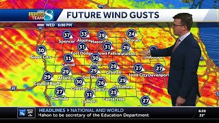 Iowa weather: Very windy with a dash of snow chances