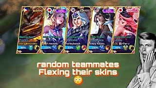 FRANCO MEETS RANDOM TEAMMATES AND FLEXING THEIR SKINS🤯 - RICH MLBB PLAYER 😅 - MOBILE LEGENDS