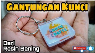 Membuat Gantungan Kunci dari Resin || Logo Banyu Crafts