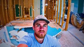 Big open concept kitchen remodel | I flooded the kitchen! | Today we are framers!